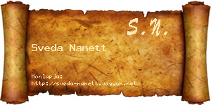 Sveda Nanett névjegykártya